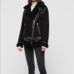 ALLSAINTS Rei Shearling Biker Jacket